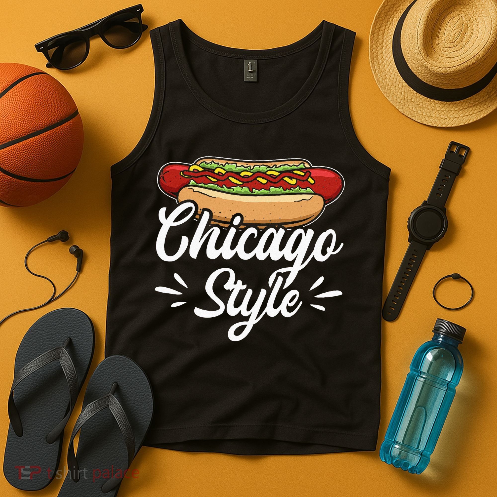Chicago Style Illinois Hot Dog Tank Top