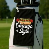 Chicago Style Illinois Hot Dog Golf Towel thumb 2