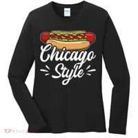Chicago Style Illinois Hot Dog Women's Long Sleeve Shirt thumb 0