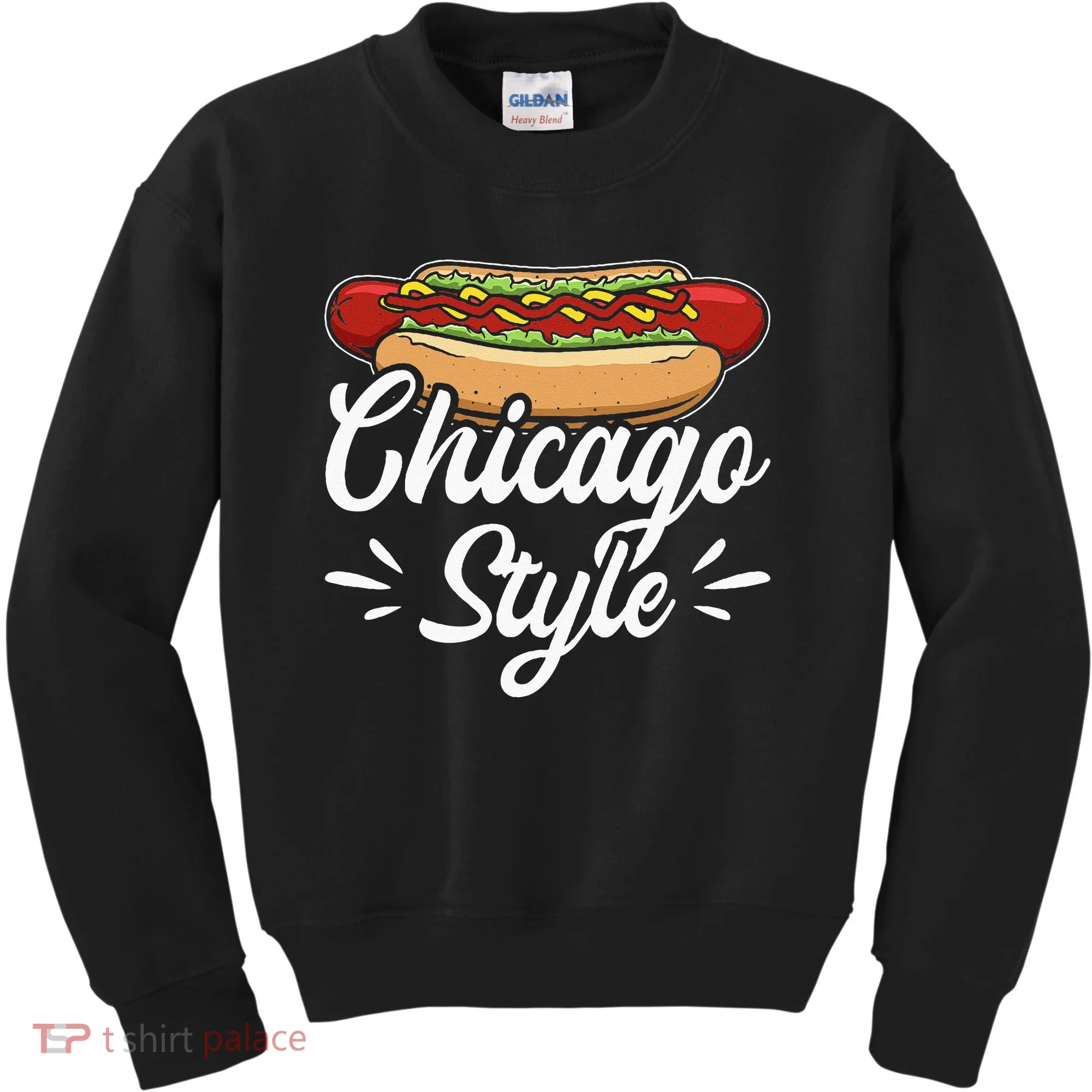 Chicago Style Illinois Hot Dog Kids Sweatshirt