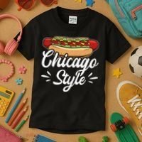 Chicago Style Illinois Hot Dog Kids T-Shirt thumb 3