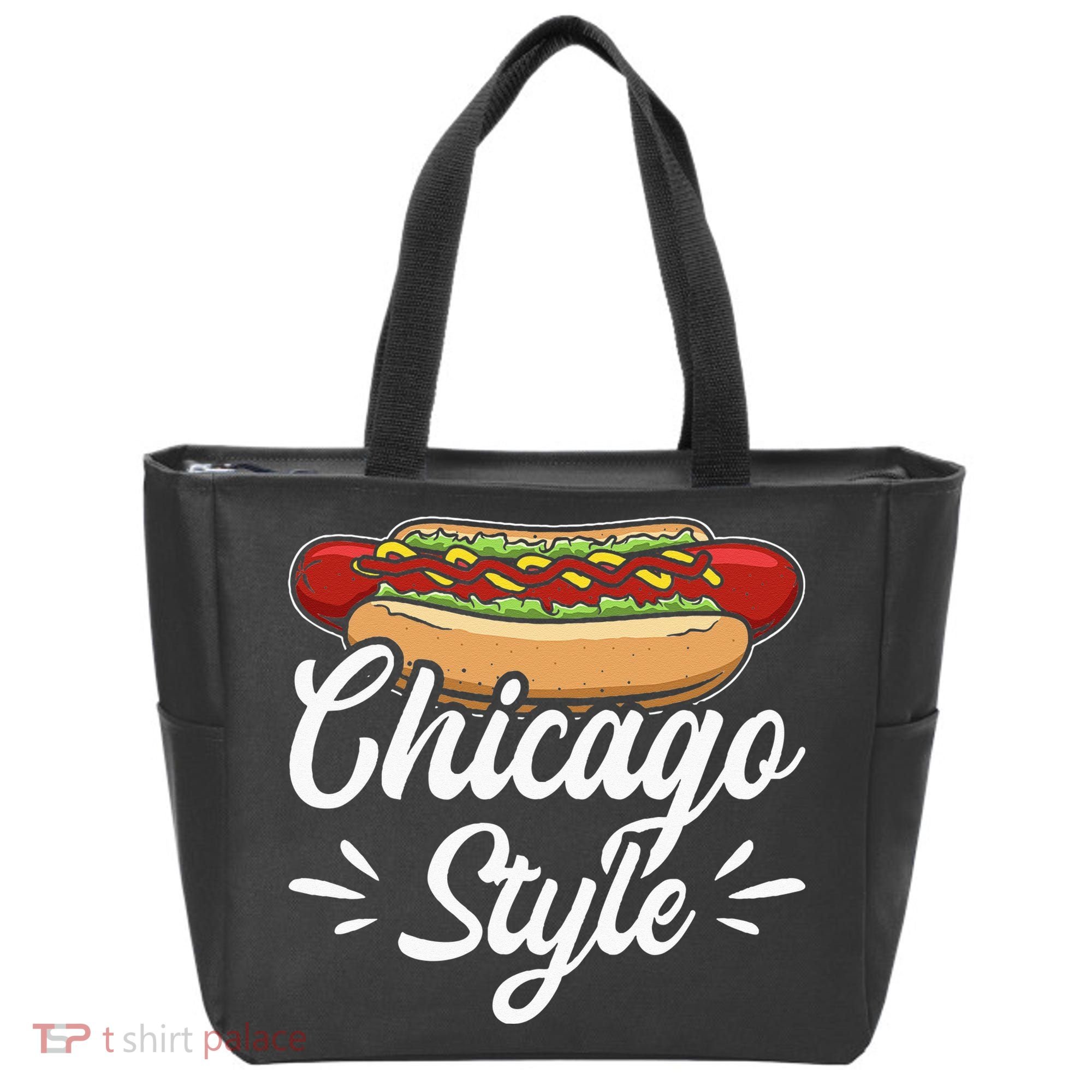 Chicago Style Illinois Hot Dog Tote Bag