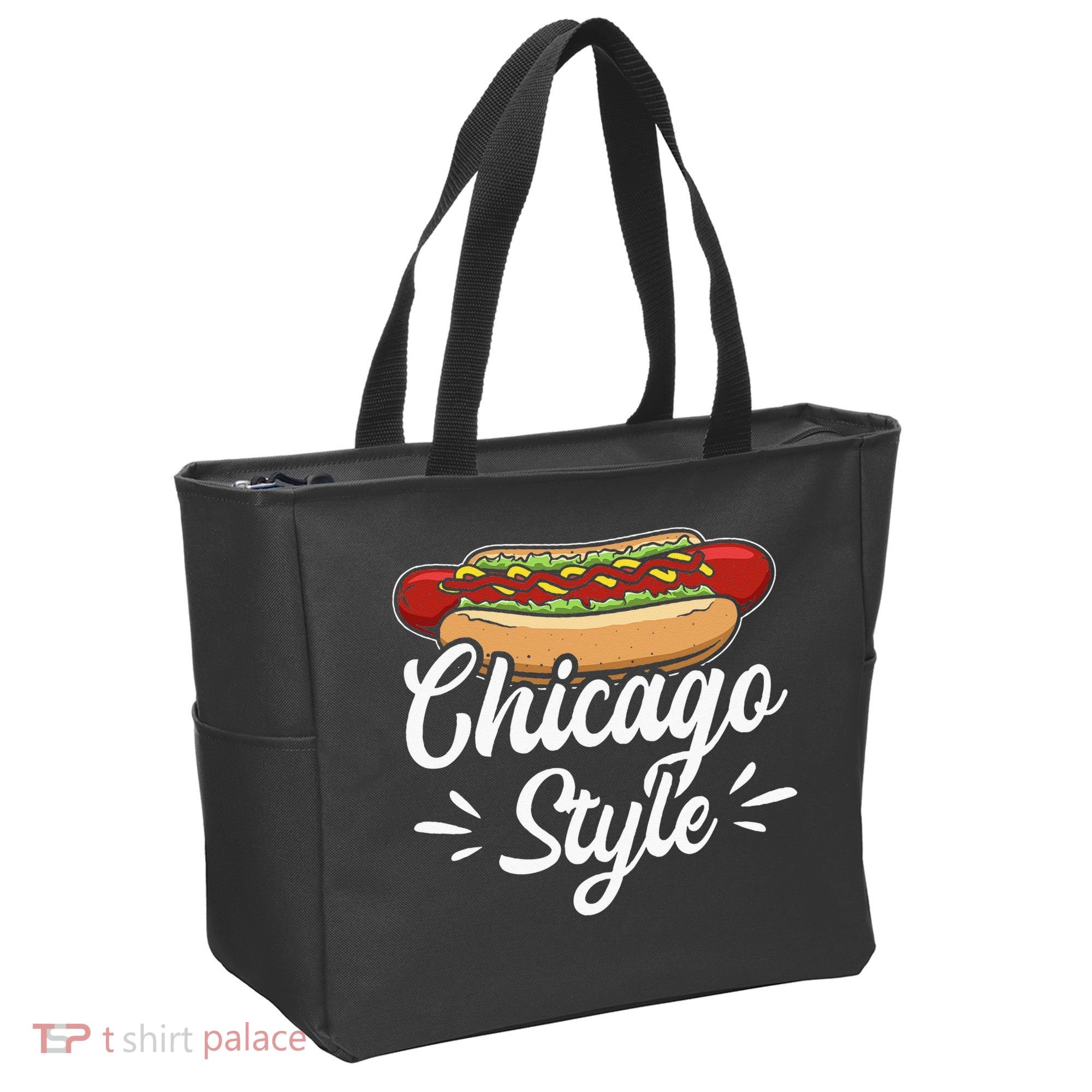 Chicago Style Illinois Hot Dog Tote Bag