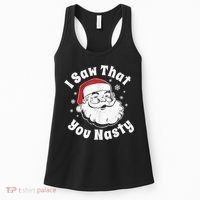 Christmas Santa I Saw That You Nasty Adult Party Women's Tank Top thumb 0
