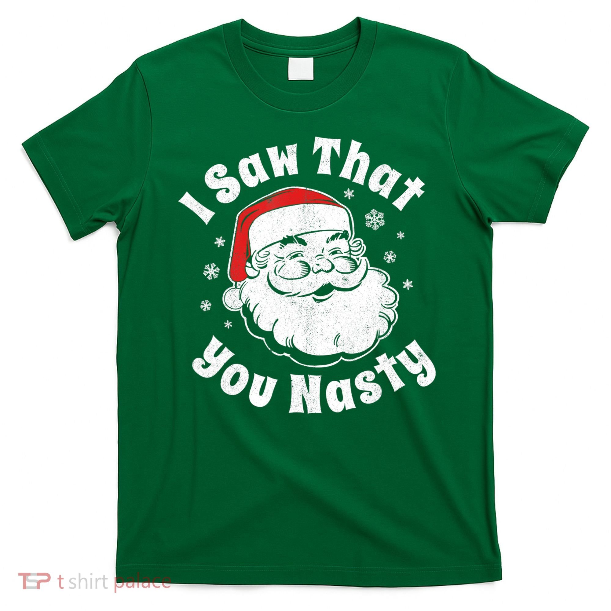 Christmas Santa I Saw That You Nasty Adult Party T-Shirt