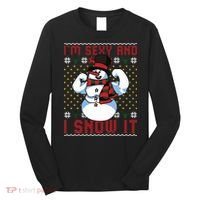 Christmas Snowman Im Sexy And I Snow It Mom Dad Long Sleeve Shirt thumb 0