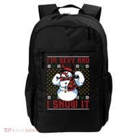 Christmas Snowman Im Sexy And I Snow It Mom Dad Backpack thumb 0