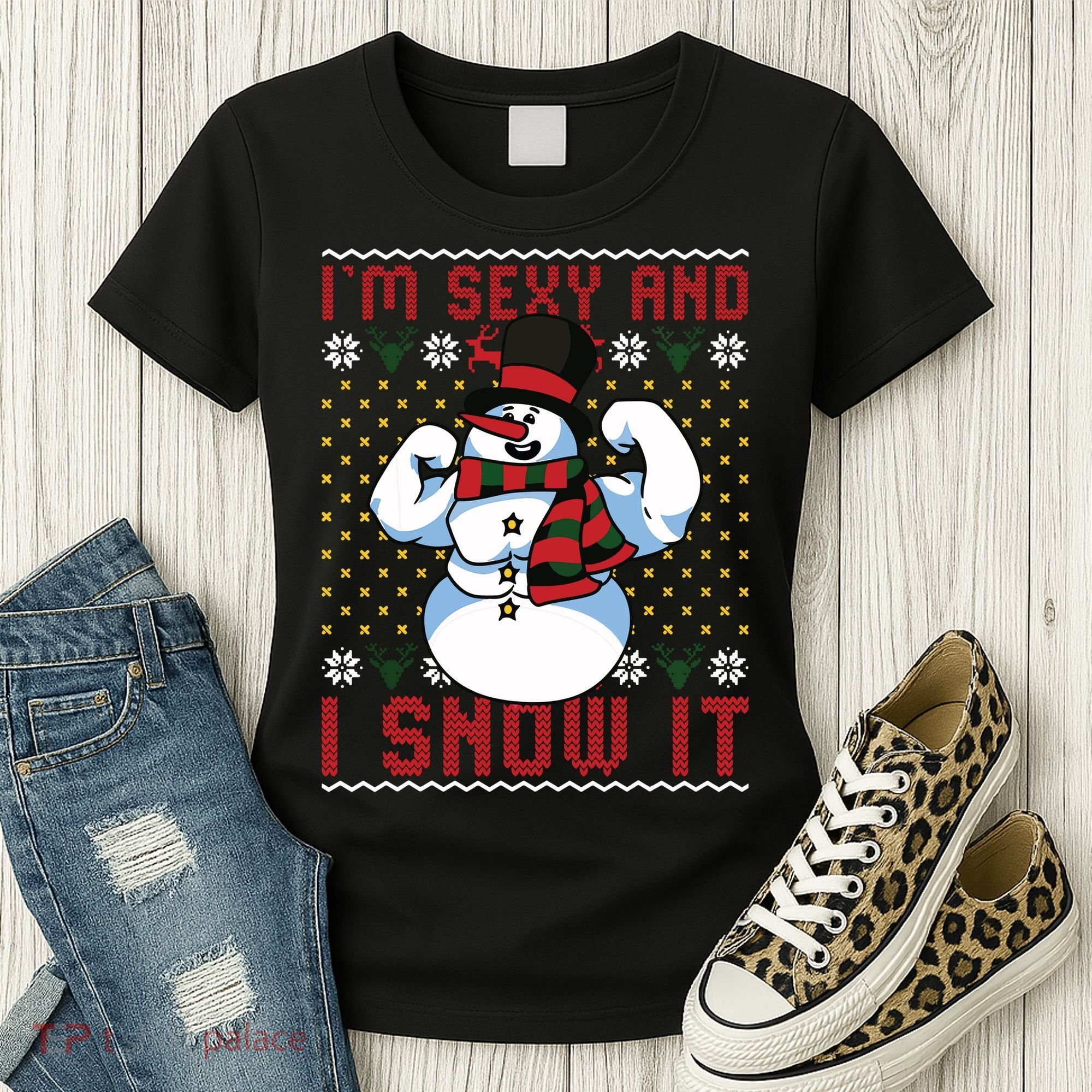 Christmas Snowman Im Sexy And I Snow It Mom Dad Women's T-Shirt