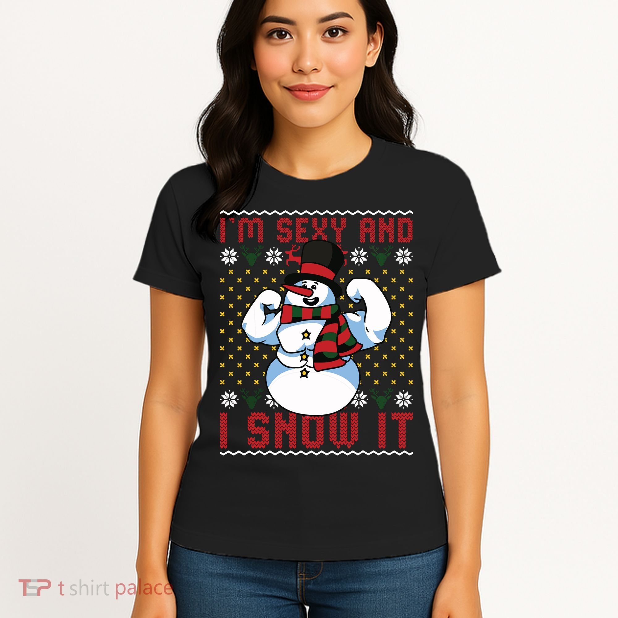 Christmas Snowman Im Sexy And I Snow It Mom Dad Women's T-Shirt