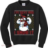 Christmas Snowman Im Sexy And I Snow It Mom Dad Kids Sweatshirt thumb 0