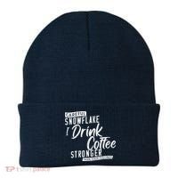 Careful Snowflake I Drink Coffee Stronger Than Your Feelings Beanie thumb 0
