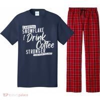 Careful Snowflake I Drink Coffee Stronger Than Your Feelings Pajama Set thumb 0