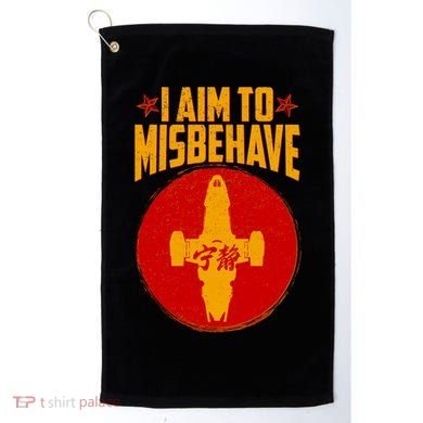 Cool Scifi I Aim To Misbehave Golf Towel