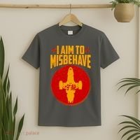 Cool Scifi I Aim To Misbehave T-Shirt thumb 2