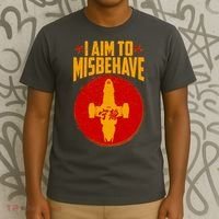 Cool Scifi I Aim To Misbehave T-Shirt thumb 3