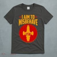 Cool Scifi I Aim To Misbehave T-Shirt thumb 5