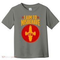 Cool Scifi I Aim To Misbehave Toddler T-Shirt thumb 0