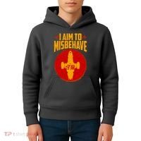 Cool Scifi I Aim To Misbehave Kids Hoodie thumb 4
