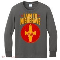 Cool Scifi I Aim To Misbehave Kids Long Sleeve Shirt thumb 0