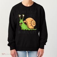 Cute Snail I Just Really Like Snails Ok Funny Snail Women's Sweatshirt thumb 0