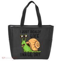 Cute Snail I Just Really Like Snails Ok Funny Snail Tote Bag thumb 0