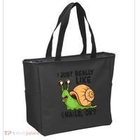 Cute Snail I Just Really Like Snails Ok Funny Snail Tote Bag thumb 2
