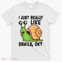 Cute Snail I Just Really Like Snails Ok Funny Snail T-Shirt thumb 0