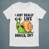 Cute Snail I Just Really Like Snails Ok Funny Snail T-Shirt thumb 5