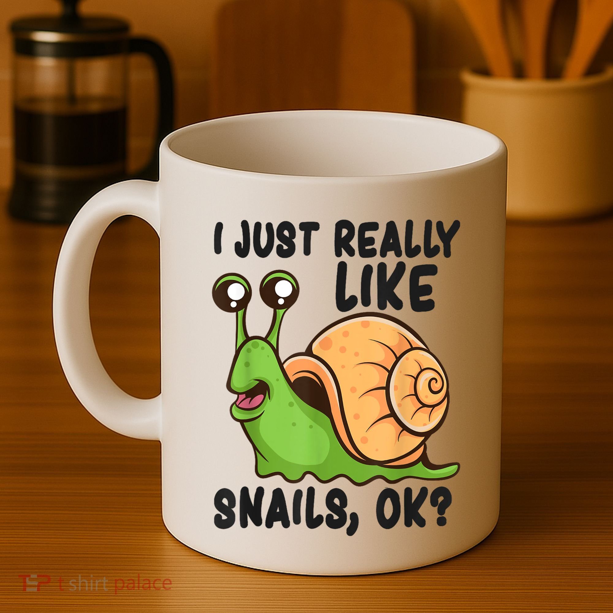 Cute Snail I Just Really Like Snails Ok Funny Snail Coffee Mug