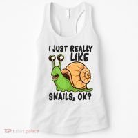 Cute Snail I Just Really Like Snails Ok Funny Snail Women's Tank Top thumb 0