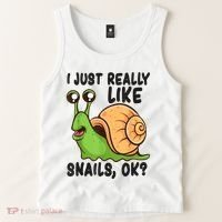 Cute Snail I Just Really Like Snails Ok Funny Snail Tank Top thumb 2