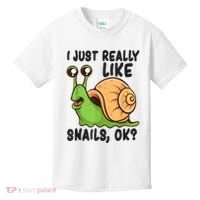 Cute Snail I Just Really Like Snails Ok Funny Snail Kids T-Shirt thumb 0