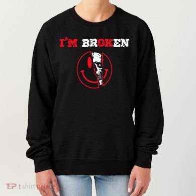 Confused Skull I'm Broken Invisible Illness I'm OK Broken Women's Sweatshirt