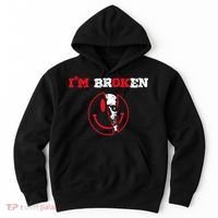 Confused Skull I'm Broken Invisible Illness I'm OK Broken Hoodie thumb 0