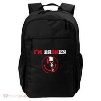 Confused Skull I'm Broken Invisible Illness I'm OK Broken Backpack thumb 0