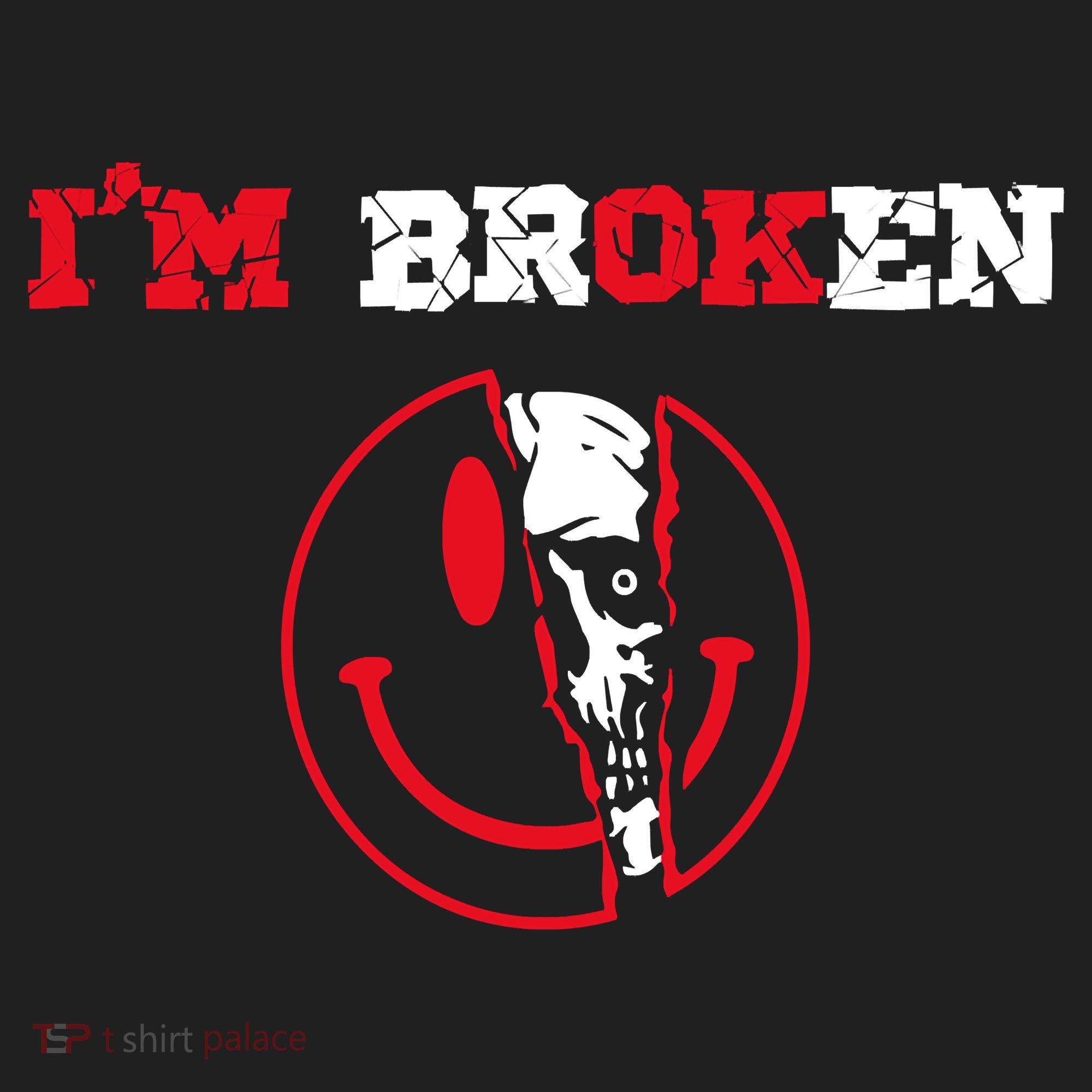 Confused Skull I'm Broken Invisible Illness I'm OK Broken Tumbler