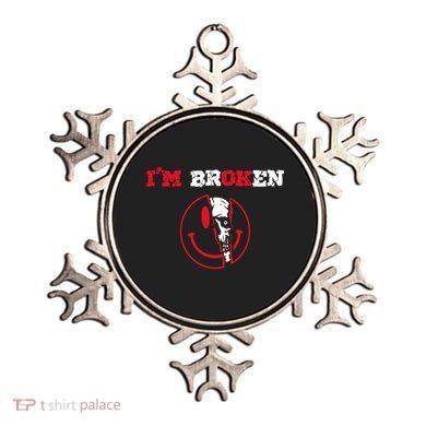 Confused Skull I'm Broken Invisible Illness I'm OK Broken Ornament