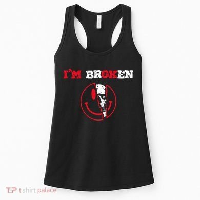 Confused Skull I'm Broken Invisible Illness I'm OK Broken Women's Tank Top