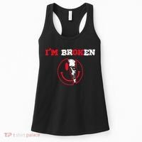 Confused Skull I'm Broken Invisible Illness I'm OK Broken Women's Tank Top thumb 0