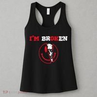 Confused Skull I'm Broken Invisible Illness I'm OK Broken Women's Tank Top thumb 3