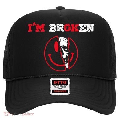 Confused Skull I'm Broken Invisible Illness I'm OK Broken Hat