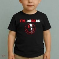 Confused Skull I'm Broken Invisible Illness I'm OK Broken Toddler T-Shirt thumb 2