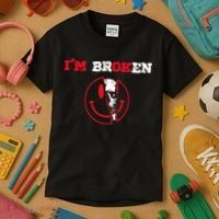 Confused Skull I'm Broken Invisible Illness I'm OK Broken Kids T-Shirt thumb 3