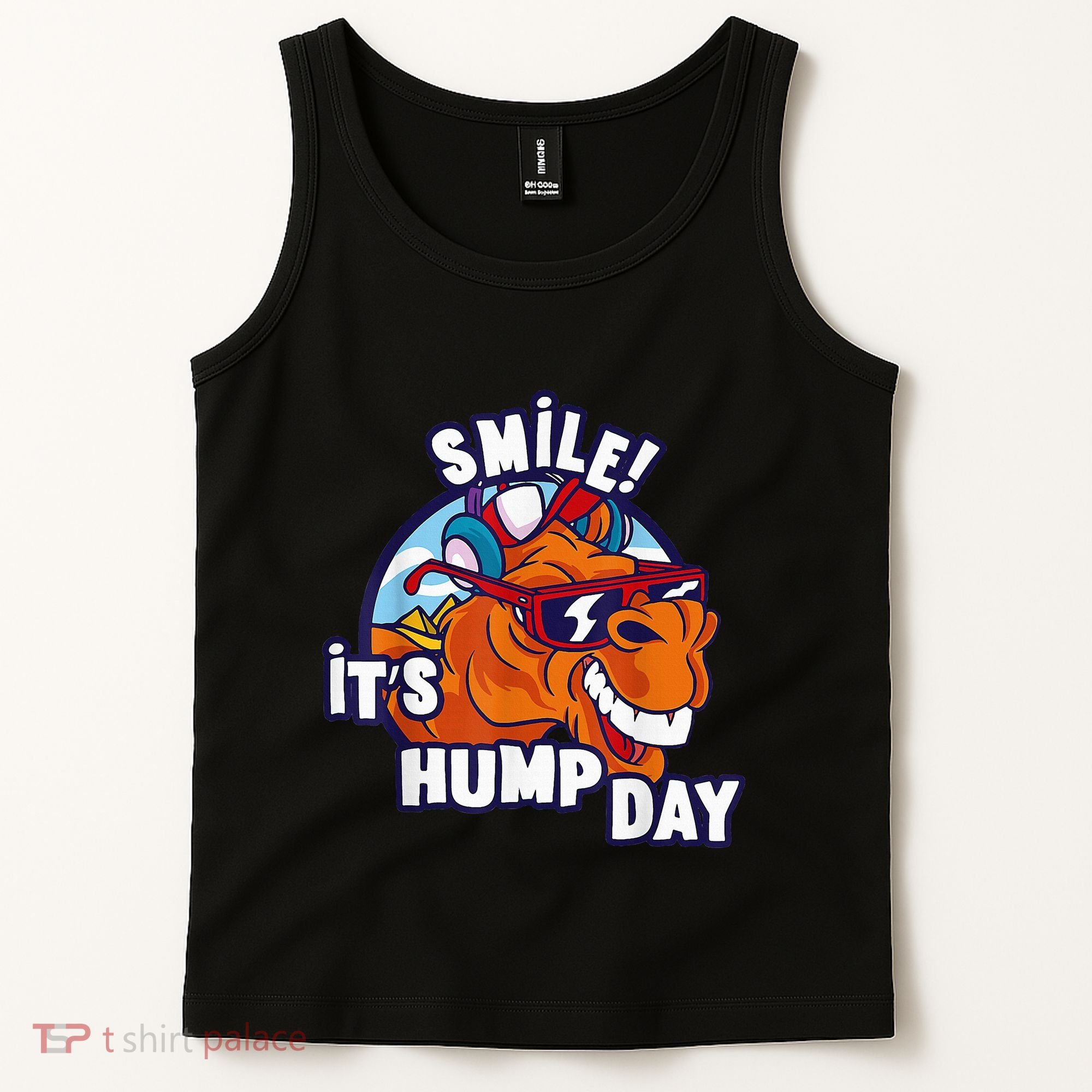 Camel Smile! ItS Hump Day Funny Hump Day Camel Sunglass Tank Top