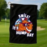 Camel Smile! ItS Hump Day Funny Hump Day Camel Sunglass Golf Towel thumb 1