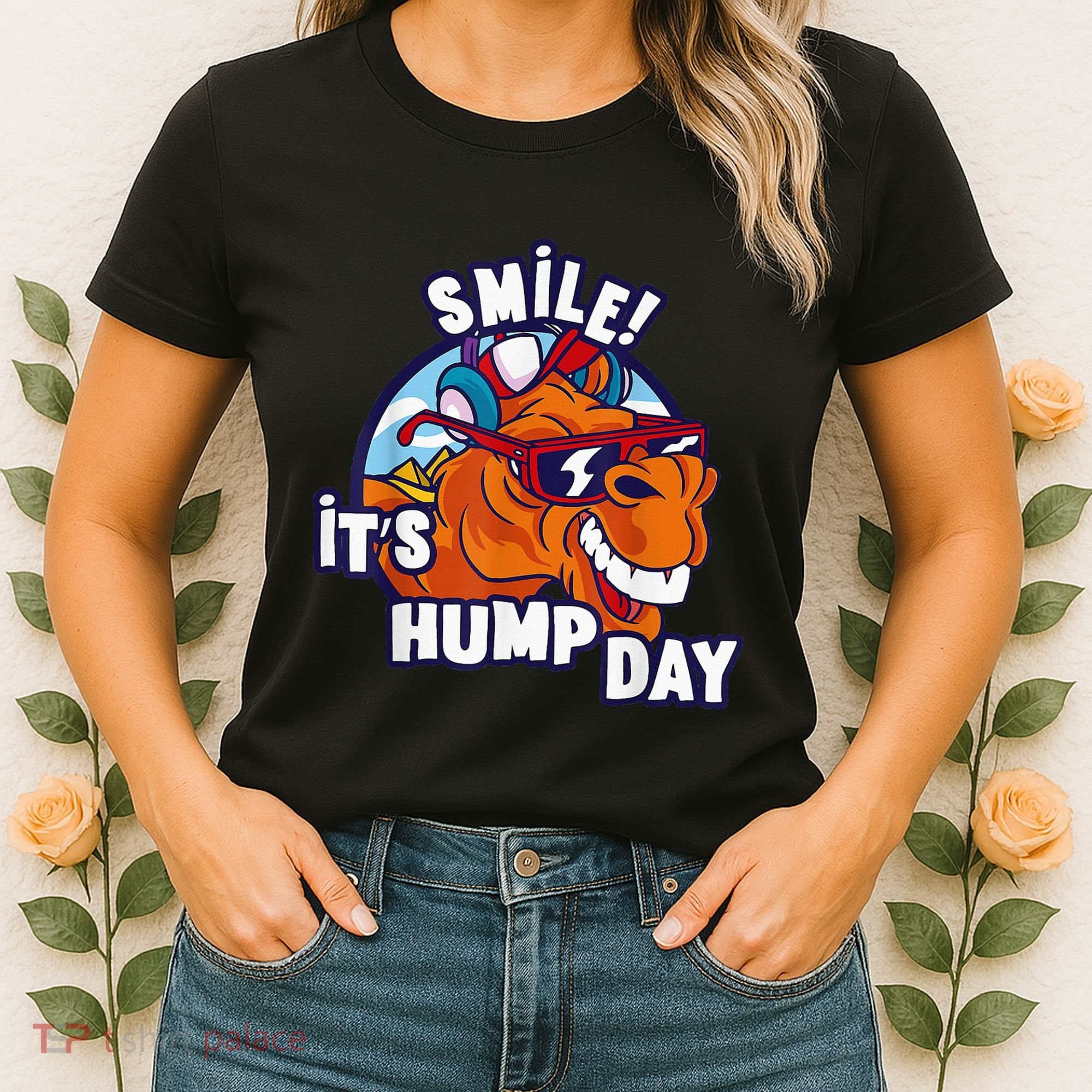 Camel Smile! ItS Hump Day Funny Hump Day Camel Sunglass Women's T-Shirt