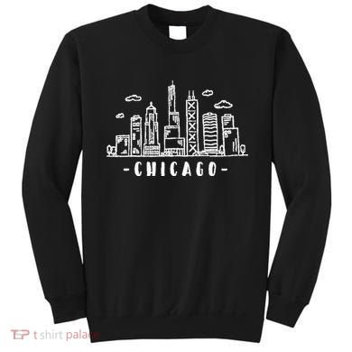 Chicago Skyline Illinois Vintage Sweatshirt