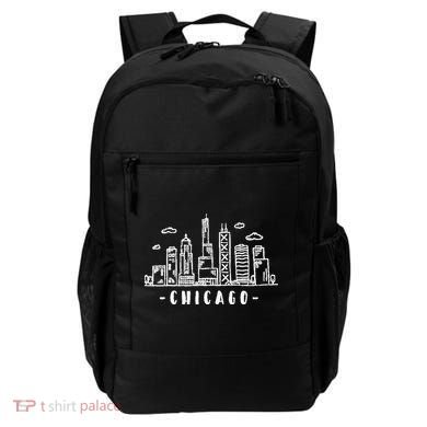 Chicago Skyline Illinois Vintage Backpack
