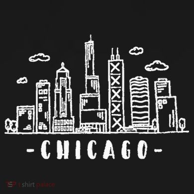Chicago Skyline Illinois Vintage Ladies Essential Flowy Tank