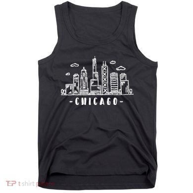 Chicago Skyline Illinois Vintage Tank Top